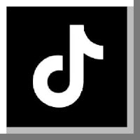 the tiktok logo in black and white